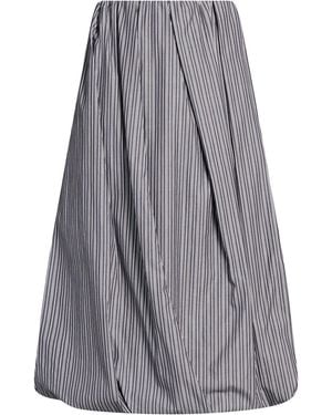 Brunello Cucinelli Midnight Midi Skirt Cotton - Grey