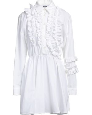 MSGM Mini Dress Cotton - White