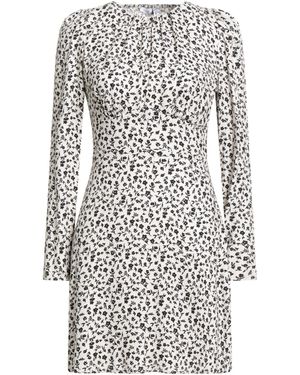 Mar De Margaritas Ivory Mini Dress Viscose - White