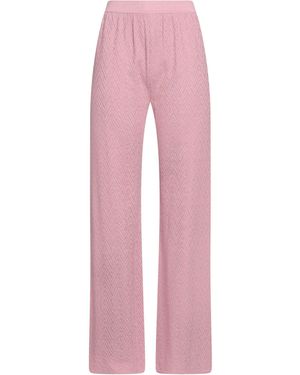 Missoni Pants Cotton, Viscose, Synthetic Fibers, Metallic Fiber, Elastane - Pink