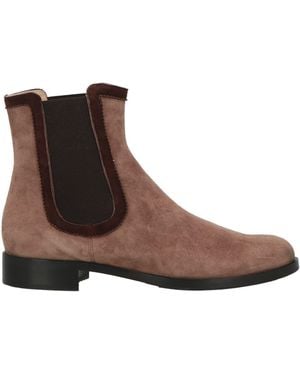 FABRICA VENETA Taupe Ankle Boots Leather - Brown