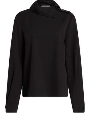 Patrizia Pepe Top Polyester, Viscose, Elastane - Black