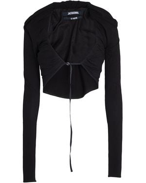 Jacquemus Shrug Cupro, Elastane, Cotton, Linen - Black