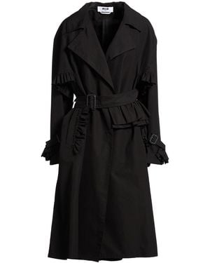 MSGM Overcoat & Trench Coat Cotton, Polyester - Black