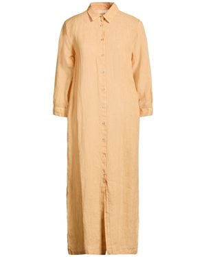 120% Lino Midi Dresses - Natural