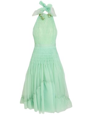 Ermanno Scervino Midi Dress Polyester, Brass - Green