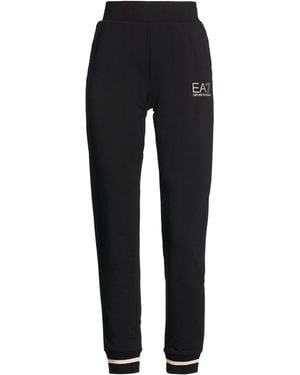 EA7 Pants Cotton, Elastane, Polyester, Metal Fiber - Black