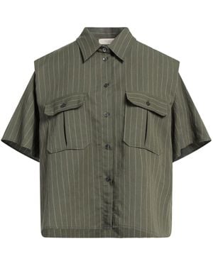 Glanshirt Shirt Viscose, Polyester - Green