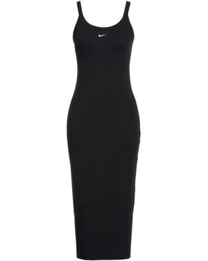 Nike Midi Dress Polyester, Lyocell, Elastane - Black