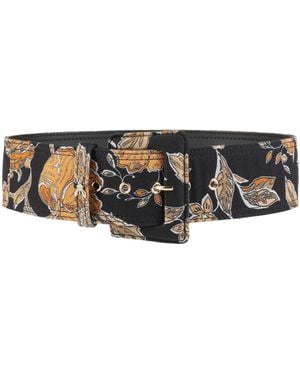 Patrizia Pepe Belt Leather, Textile Fibers - Black
