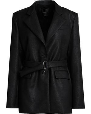 Pinko Blazer Wool, Metallic Fiber, Nylon - Black