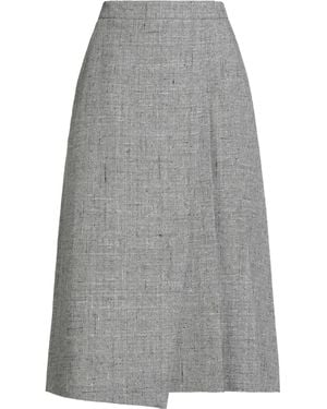 Rochas Midi Skirt Viscose, Virgin Wool, Polyamide - Gray
