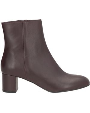 Bianca Di Burgundy Ankle Boots Leather - Brown