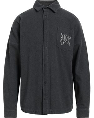 Palm Angels Charcoal Shirt Cotton, Polyester - Grey