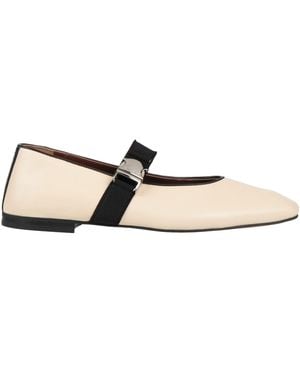 Wales Bonner Cream Ballet Flats Lambskin - Natural