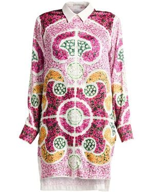 Mary Katrantzou Fuchsia Mini Dress Polyester - White