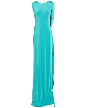 alma sanchez Maxi Dress Polyester, Elastane - Blue
