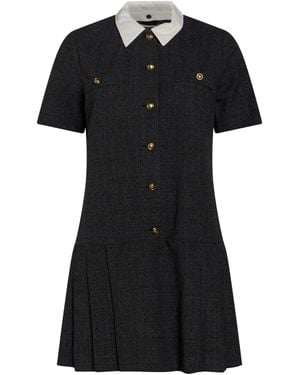 Sandro Charcoal Mini Dress Polyester, Viscose, Elastane - Black