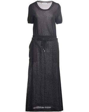 Gran Sasso Maxi Dress Viscose, Metallic Fiber, Linen - Black
