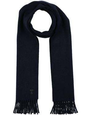 Ami Paris Scarf Wool - Blue