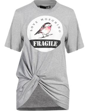 Love Moschino T-Shirt Cotton, Elastane - Grey