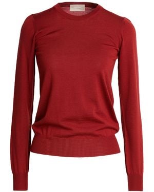 Drumohr Brick Sweater Super 140S Wool - Red