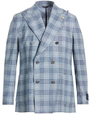 Tombolini Slate Blazer Wool, Cotton, Linen - Blue
