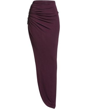 Atlein Plum Maxi Skirt Viscose, Elastane - Purple
