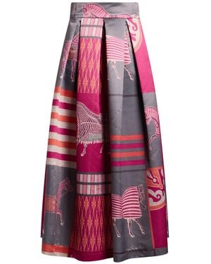5 PROGRESS Maxi Skirt Polyester - Pink