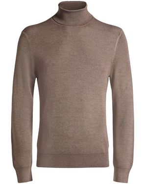 Gran Sasso Taupe Turtleneck Virgin Wool - Brown