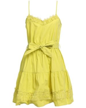 Rebel Queen Lime Mini Dress Cotton - Yellow