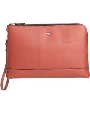 Montblanc Rust Handbag Leather - Red