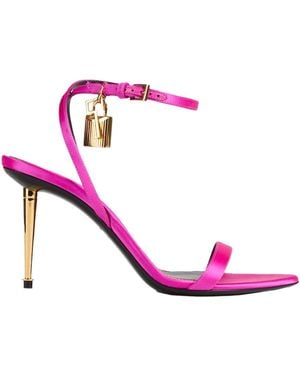 Tom Ford Sandals Viscose, Silk, Steel, Zamak, Leather - Pink