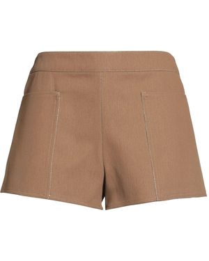 【関税&送料込】Max Mara Metello Multicolor Silk Shorts Cotton poplin shorts, tobacco | 