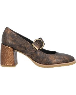 Zinda Court Shoes Leather - Brown