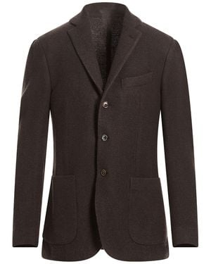 Lardini Dark Blazer Wool, Polyamide - Black
