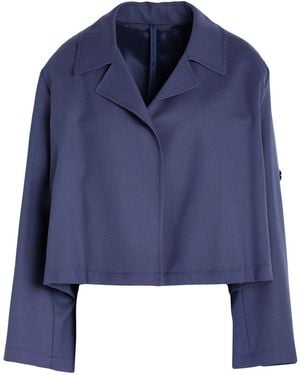 Marella Monochrome Jacket Virgin Wool - Blue