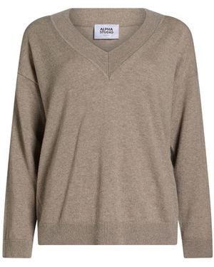 Alpha Studio Pullover - Marrón