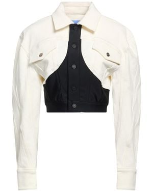 Mugler Denim Outerwear Cotton, Elastane - Black