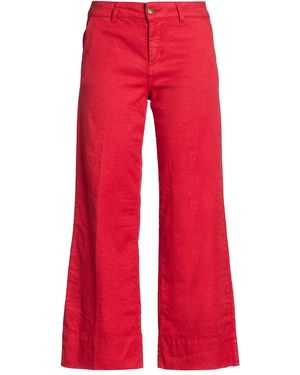 PS. DON'T FORGET ME Pants Linen, Cotton, Elastane - Red