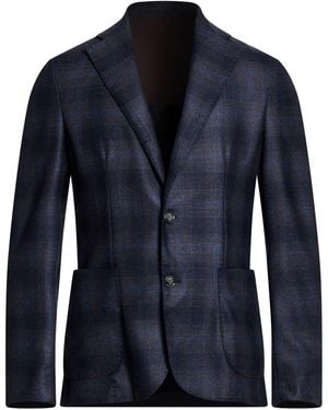Barba Napoli Blazer Virgin Wool, Silk, Cashmere - Blue