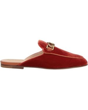 Tod's Rust Mules & Clogs Textile Fibers - Red