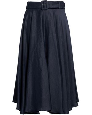 Lardini Midi Skirt Linen, Viscose, Elastane - Blue