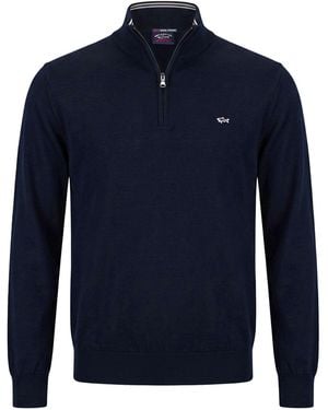 Paul & Shark Midnight Turtleneck Virgin Wool - Blue