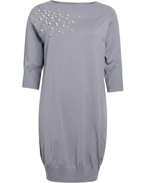 Carla G Mini Dress Viscose, Polyester - Gray