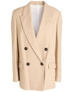 Brunello Cucinelli Blazer Viscose, Linen, Brass - Natural
