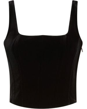 Patrizia Pepe Top Polyester, Elastane - Black