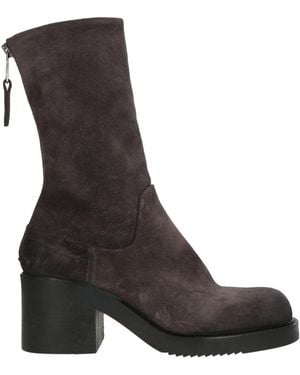 Elena Iachi Charcoal Ankle Boots Leather - Black