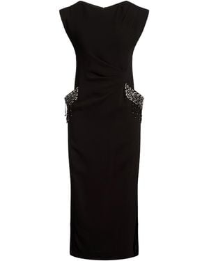 Pinko Midi Dress Viscose, Elastane - Black