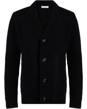 Paolo Pecora Cardigan Wool, Polyamide - Black